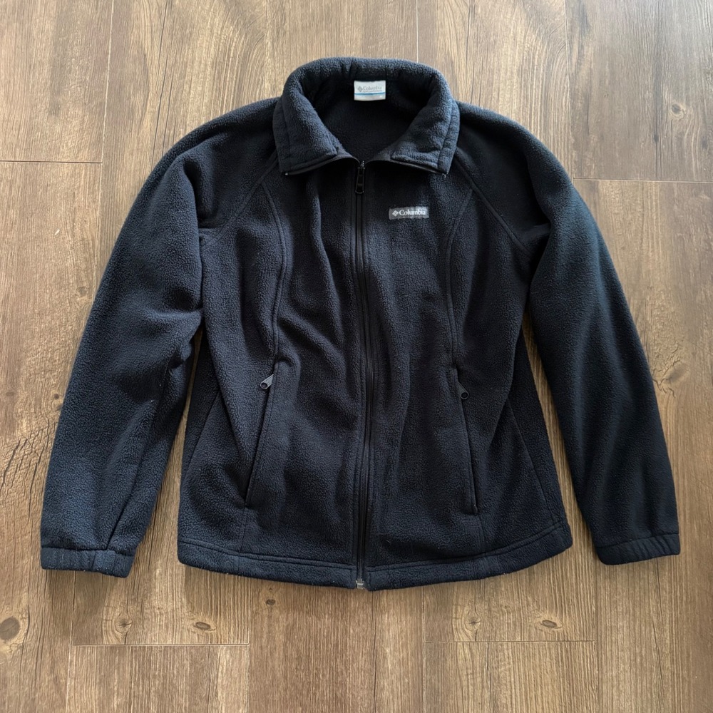 Columbia Benton Springs Full Zip Fleece Jacket Black Outdoor Womens M